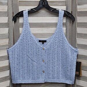 Button-up Pointelle Tank | Frye | Large